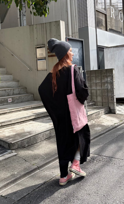 Vネックルーズワンピ